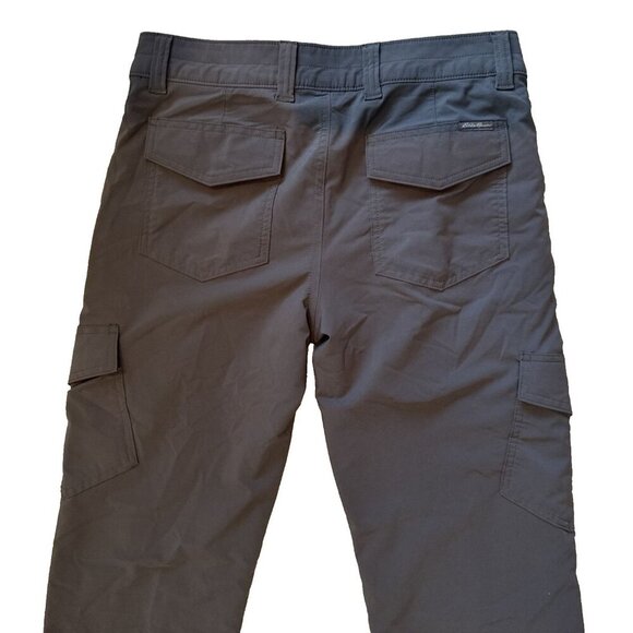 Eddie‎ Bauer Pants Womens 6 Grey Cargo Polar Fleece Lined Storm Repel Fabric - Picture 5 of 12
